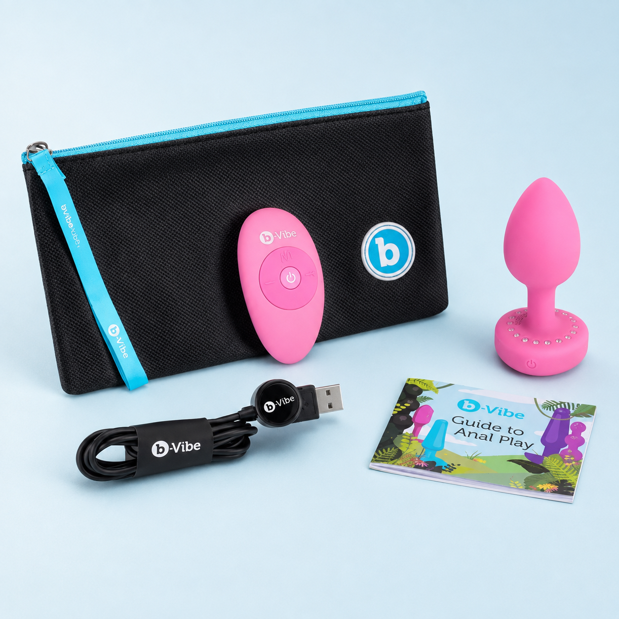 b-Vibe Vibrating Heart Remote Control Plug – Silicone Remote-Controlled Anal Plug