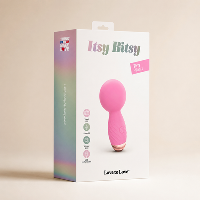 Love to Love Itsy Bitsy Mini Wand Vibrator – Compact Splashproof Mini Wand