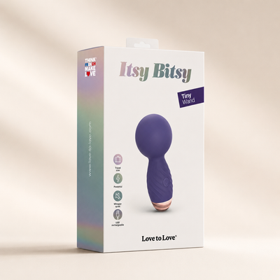 Love to Love Itsy Bitsy Mini Wand Vibrator – Compact Splashproof Mini Wand