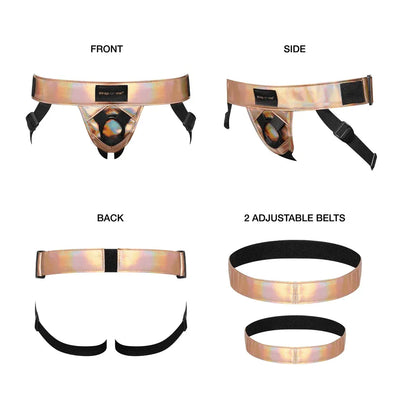 Strap On Me Leatherette Curious Harness – Adjustable Faux Leather Strap-On Harness