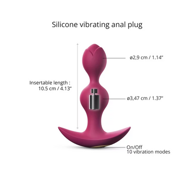 Love To Love Twinny Bud Anal Plug – Rechargeable Vibrating Silicone Anal Plug